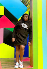 The Fine Girl Hoodie Dress-hoodies,pull over hoodie