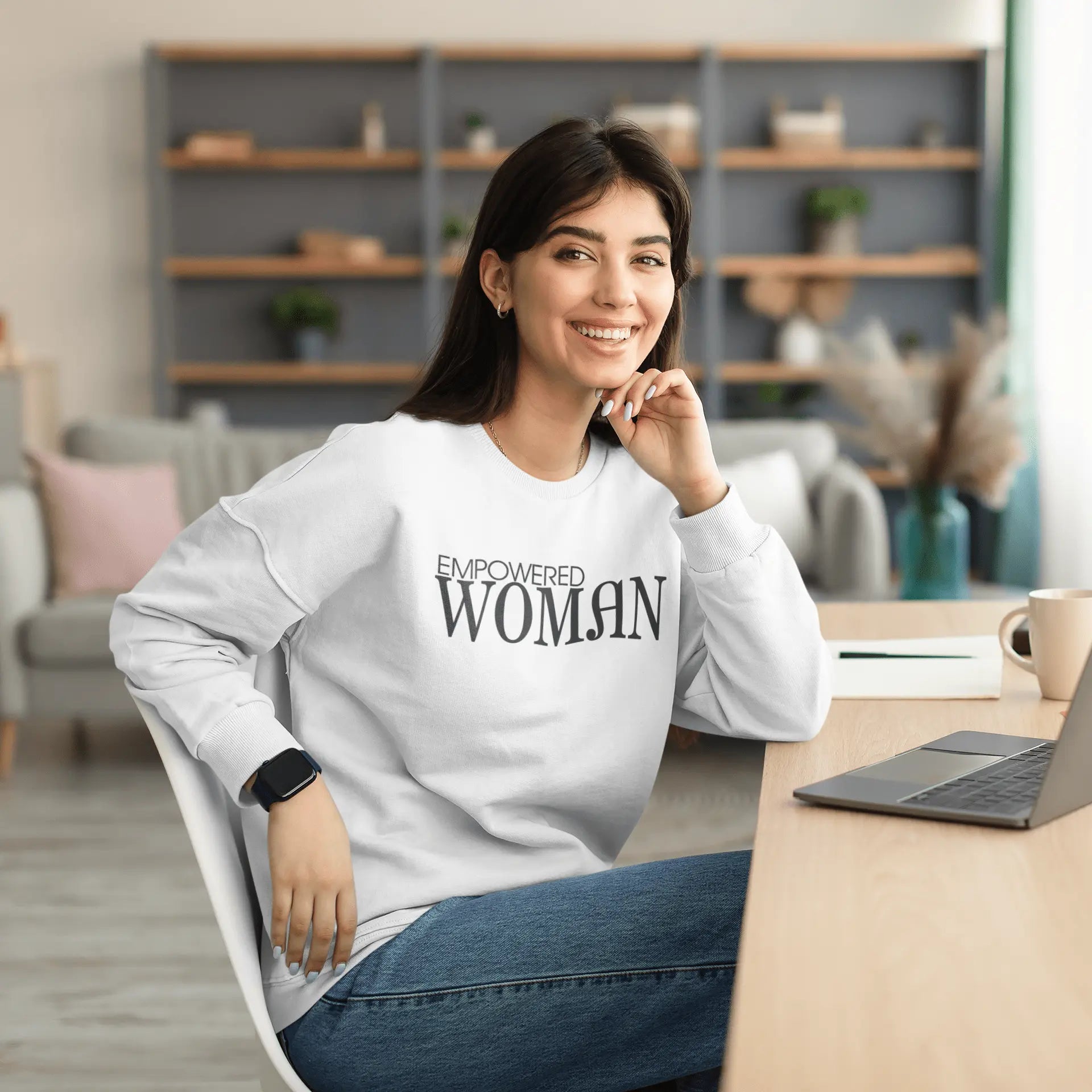 Empowered  Woman Sweatshirt - Image #4