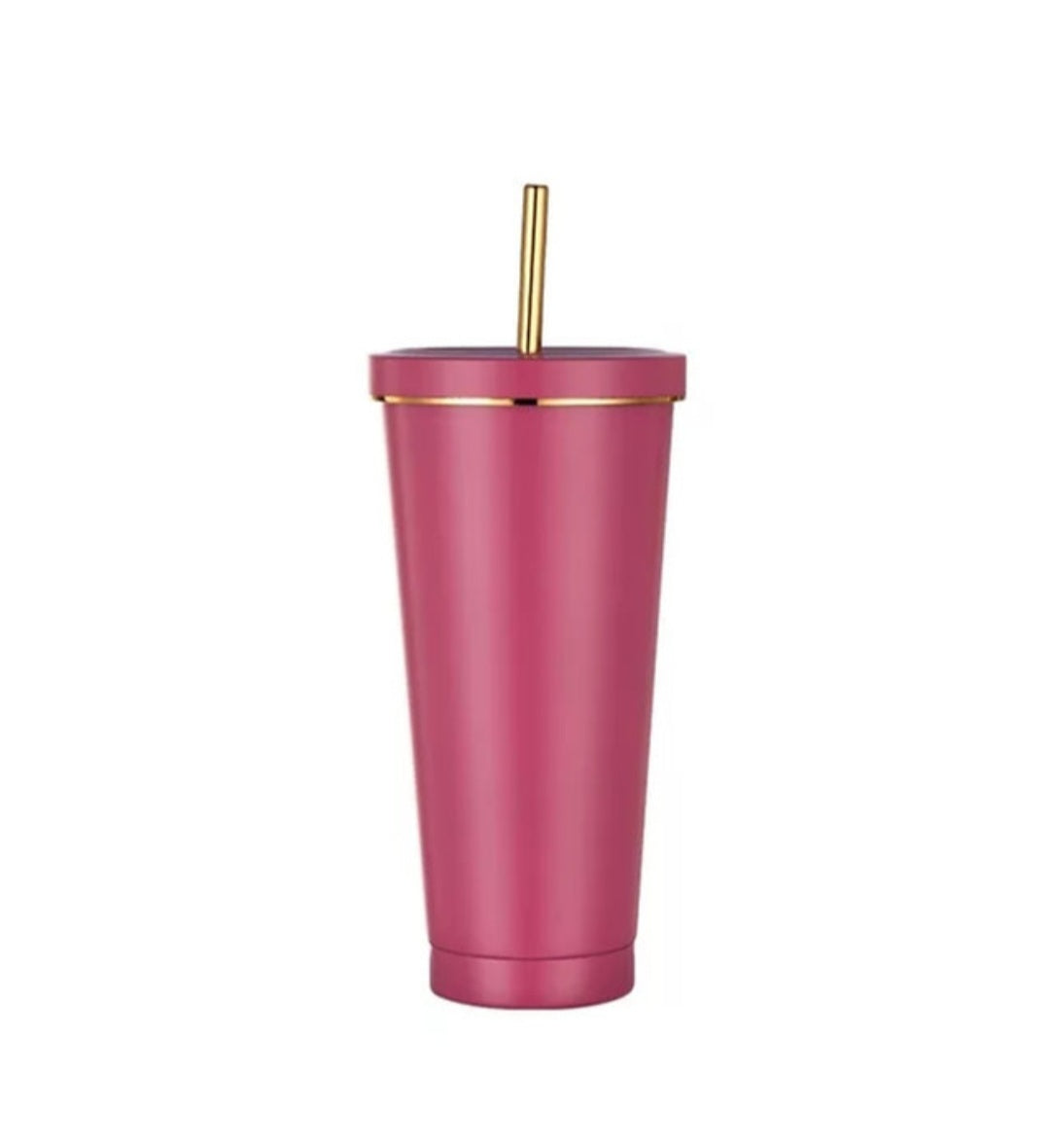 750ml/25oz Stainless Steel Travel Mug with Straw and Lid and straw cleaner