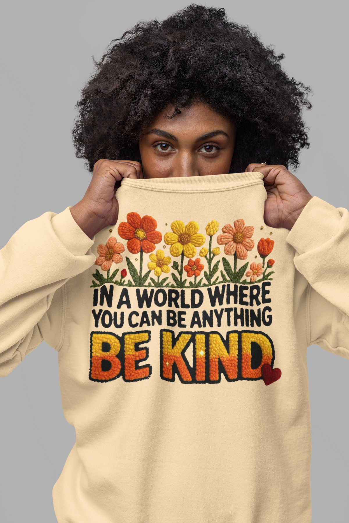 "Be Kind" Floral Crewneck Sweatshirt