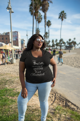 "I AM A FINE GIRL, I DO NOT OWE ANYONE A FLAT STOMACH" – Statement T-Shirt