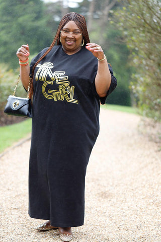 Curvee Fine Girl Long T-shirt Dress - Image #6