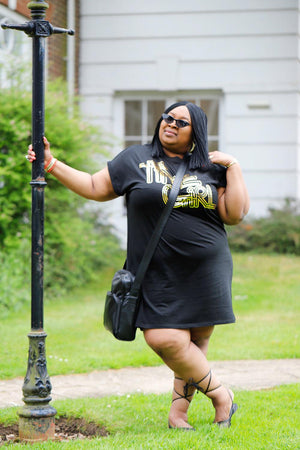 Curvvy Fine Girl Short T-shirt Dress - Image #7