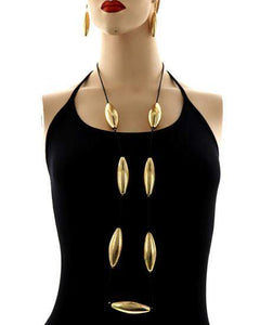 Ashabi Long Necklace and Earrings-