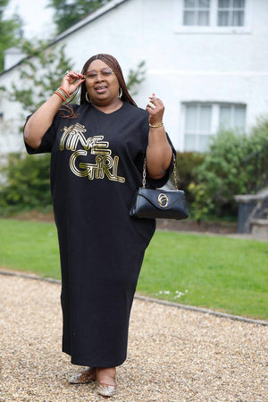 Curvee Fine Girl Long T-shirt Dress - Image #4