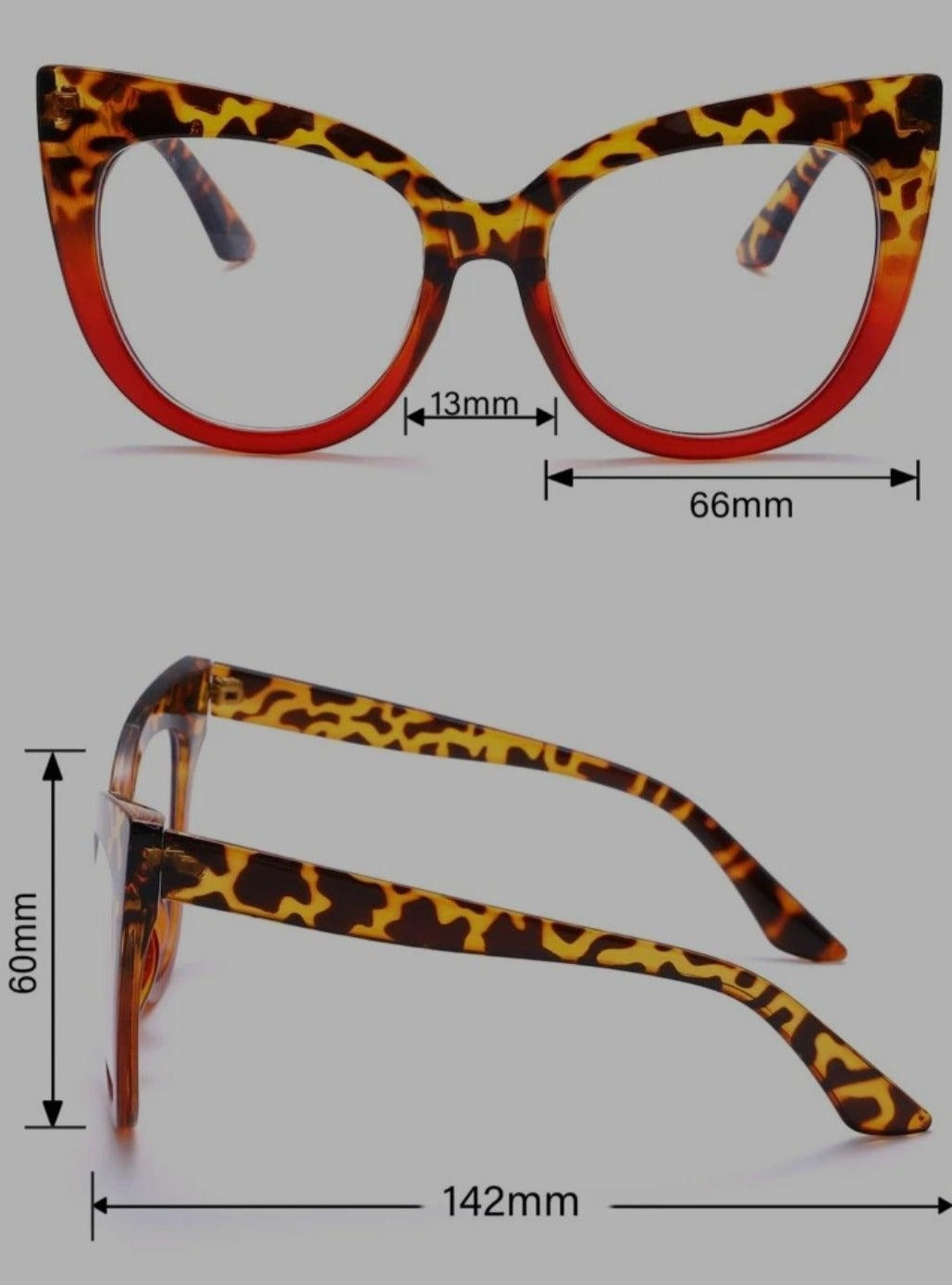 Red Tort Cat eye Sunglasses - Image #3