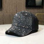 Bling Face Cap with Solid Back-Peach Accessories-Accessories