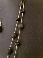 Awebi Acrylic Multi Strand Long Neck & Earring Set