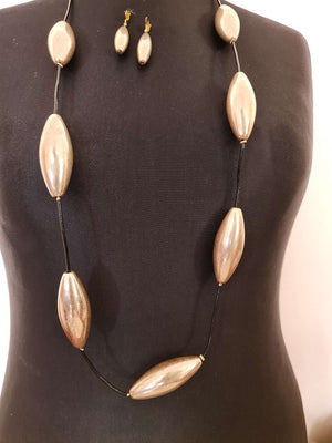 Ashabi Long Necklace and Earrings