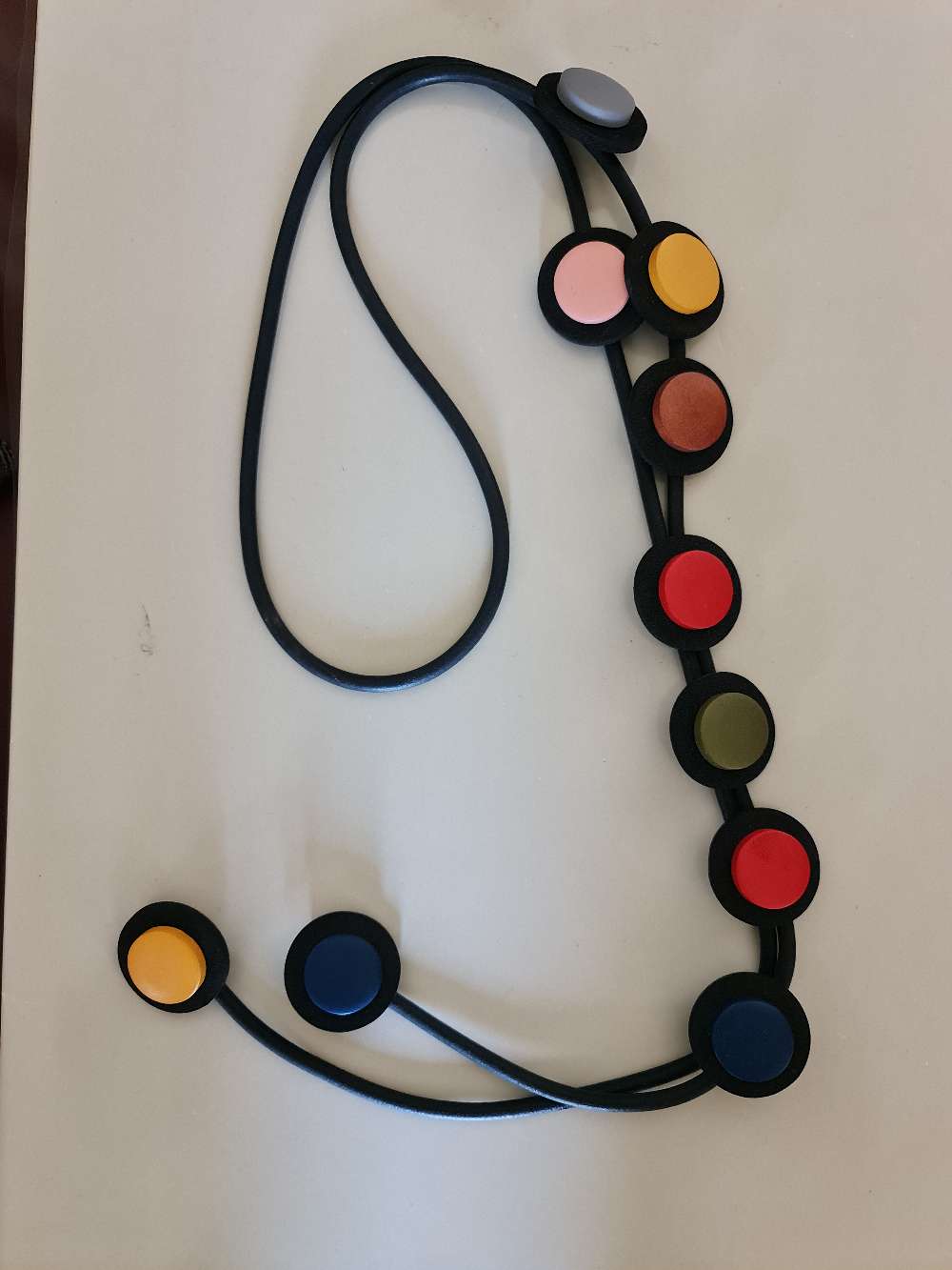 Popping Buttons Long Necklace