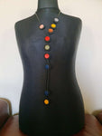 Popping Buttons Long Necklace