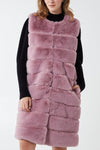 Cozy Longline Faux Fur Gilet