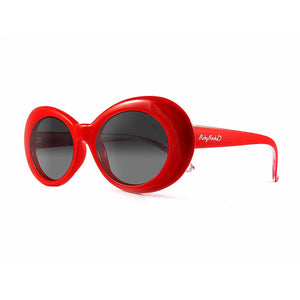 Red Oval Frame Sunglasses
