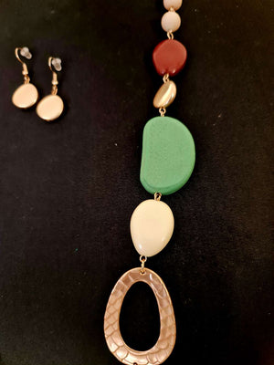 Adubi Long Neck & Earring Set - Image #4