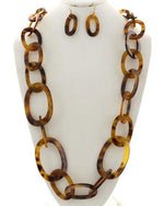 Amope Cellulose Acetate Long Neck & Earring Set-jewelleries
