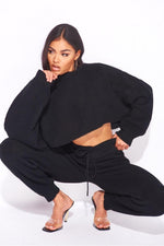 Waffle Knit Crop Jumper Loungewear set - Image #15