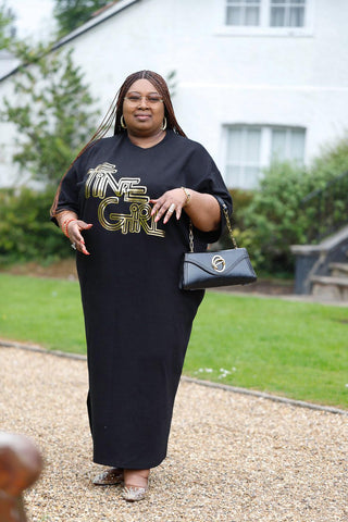 Curvee Fine Girl Long T-shirt Dress - Image #5