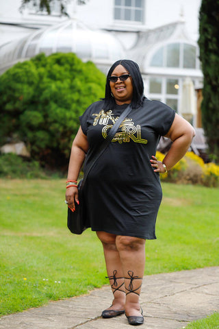 Curvvy Fine Girl Short T-shirt Dress - Image #5