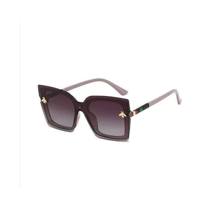 Side Colour Block Bee Sunglasses Mauve-The Fine Girl Boutique-sunglasses