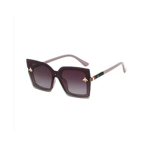 Side Colour Block Bee Sunglasses Mauve-The Fine Girl Boutique-sunglasses